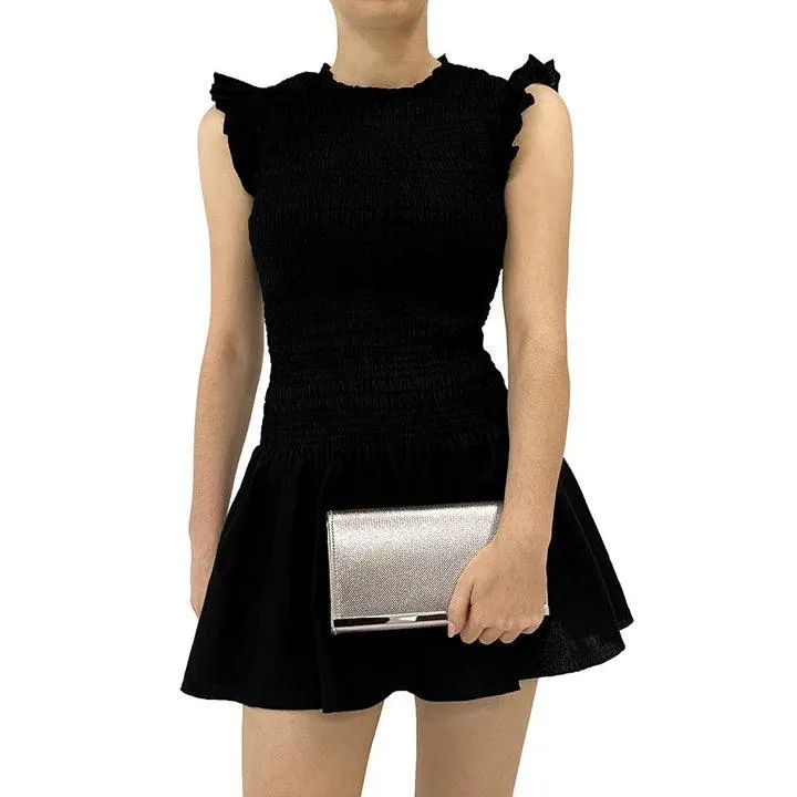 OB2017  MADDIE SILVER CLUTCH